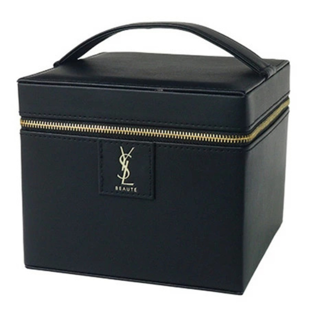 Saint Laurent Vanity Bag Makeup 2Way Leather Shoulder Bag Black